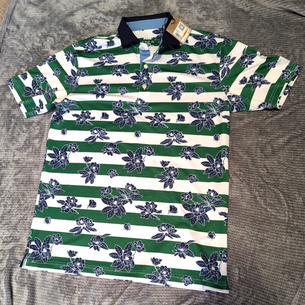 Puma Pique Garden men's polo Sz: S NWT